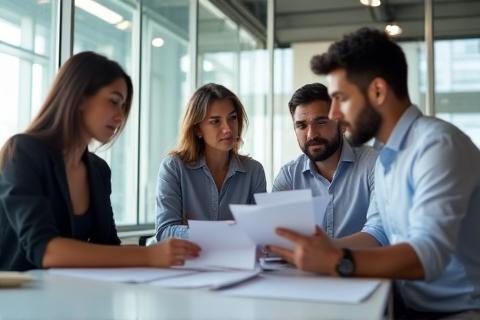 Business professionals in a meeting